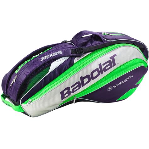 Babolat Pure Strike Wimbledon 6 Pack Tennis Bag White/purple/green