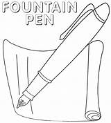 Pen Coloring Pages sketch template