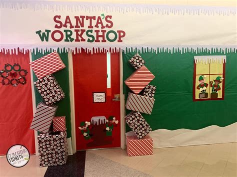 Santa's Workshop Door Decoration Contest | Christmas door decorating ...