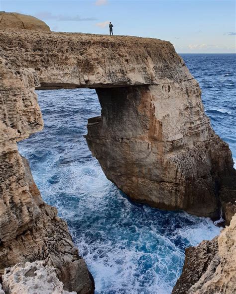 The Wied il-Mielaħ Window is a limestone natural arch on the north ...