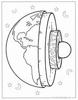 Earth Layers Coloring Pages sketch template