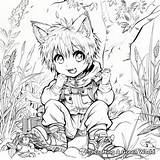 Wolf Anime Coloring Pages  Free & Printable sketch template