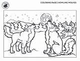 Howling Wolves Coloring Page Download Printable PDF  Templateroller sketch template