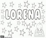 Lorena Name For Girl coloring Page Printable Game sketch template