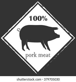 Pork Labels Badges Design Elements Stock Vector (Royalty Free) 379705030 | Shutterstock