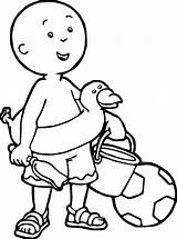 awesome Caillou Coloring Beach Page sketch template