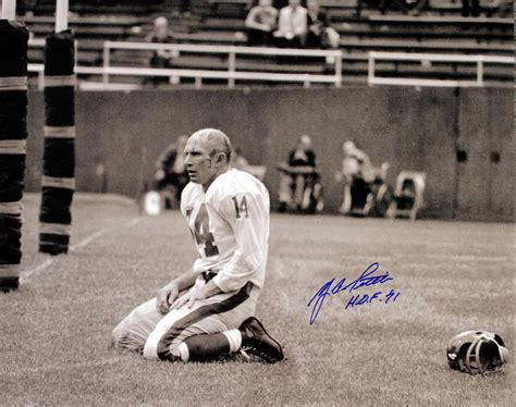 Y.A. Tittle Signed Photo, Autographed NFL Photos