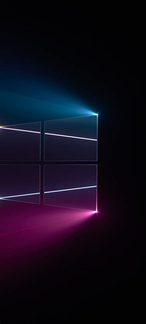 Windows 10, Microsoft Windows, Colorful, Black background, Technology ...