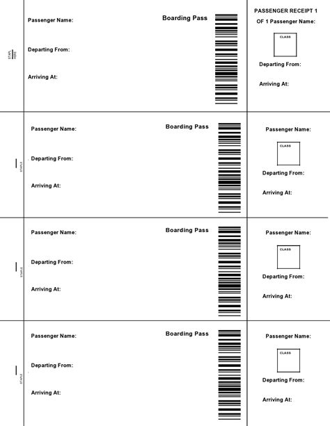 Plane Ticket Template Word