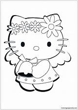 printable hello Kitty coloring Pages cute And Easy print color Craft  sketch template