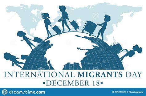 International Migrants Day Banner Design Stock Vector - Illustration of ...