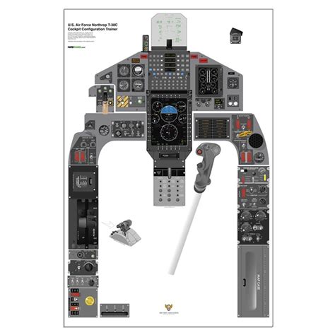 CafePress - T-38C Cockpit Training Poster - 23"x35" Poster On Heavy ...