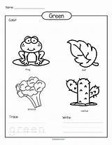 Color Green Coloring Sheets sketch template