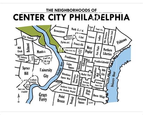 Center City Philadelphia Neighborhoods Map