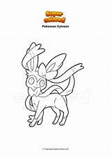 Coloring Page Pokemon Sylveon  Supercoloredcom sketch template