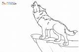 Howling Wolves Coloring Pages sketch template