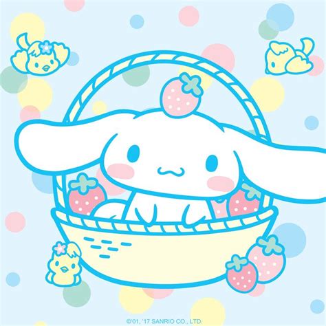 a cartoon bunny in a basket with strawberries