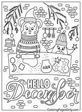 December Coloring Pages To For Kids  Free Printable sketch template