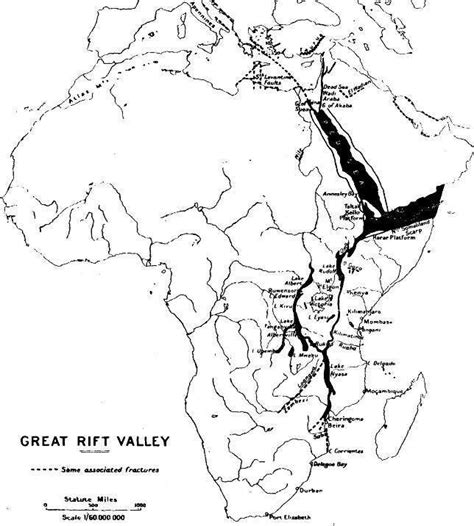 Great Rift Valley On Africa Map