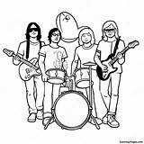 Rock Band Members Coloring Page  Pagescom sketch template