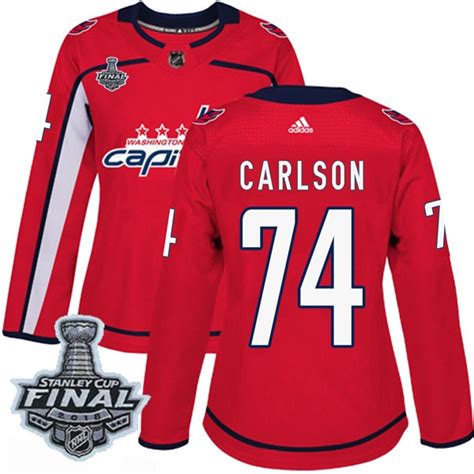 Women's John Carlson Washington Capitals Adidas Home 2018 Stanley Cup ...