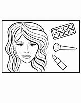 Makeup Coloring Pages Free Printable PDF sketch template