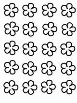 Simple Small Flowers Coloring Page JPEG Image Printable Black And  sketch template