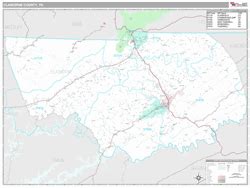 Claiborne County, TN Map (Premium Style)