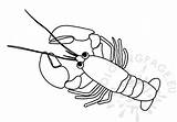 Lobster coloring Page  Coloring sketch template