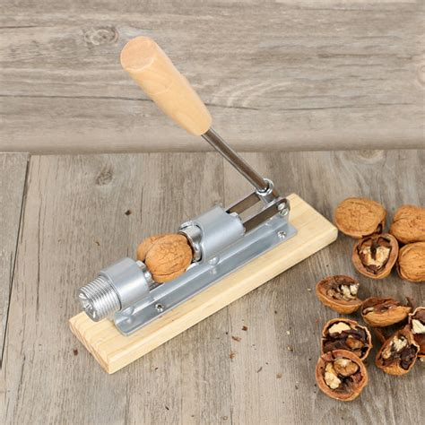 Mechanical Pecan Nut Cracker with Base Stainless Steel Nutcracker Multi-Function Sheller Pecans ...