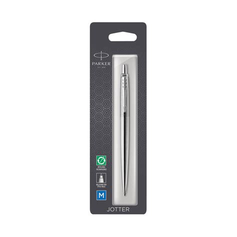 Parker Jotter Ballpoint Pen Stainless Steel with Chrome Trim 1953205