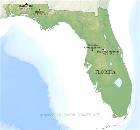 Map Of Florida Peninsula