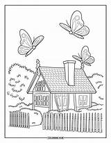 125  Cottage Coloring Pages For Kids & Adults Free Printable PDFs sketch template