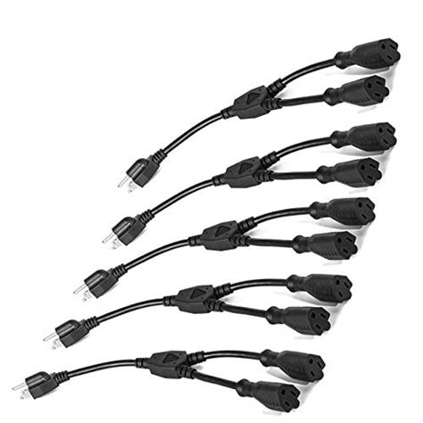 ClearMax Y Splitter Power Cable Extension Cord 3 Prong,Power Cord ...