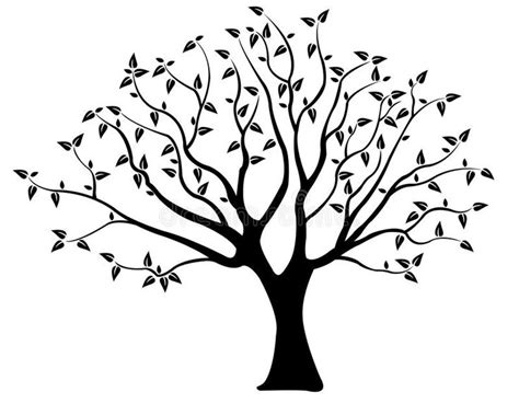Tree. Silhouette of a tree with leaves #Sponsored , #sponsored, #SPONSORED, #Tree, #tree, # ...