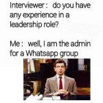 Leadership Role Whatsapp Group Admin Funny Meme – FUNNY MEMES