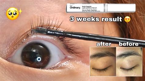 The Ordinary Lash and Brow Serum REVIEW | 3 WEEKS RESULT - YouTube