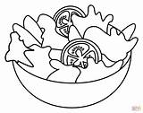 Salad Coloring Page sketch template