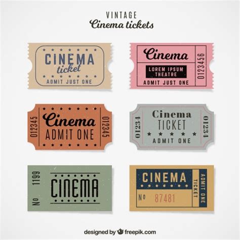 Vintage Cinema Ticket With Grunge Stock Vector Colourbox | ubicaciondepersonas.cdmx.gob.mx