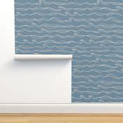 Ocean Waves Wallpaper | Spoonflower