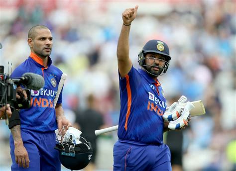 Rohit Sharma and Shikhar Dhawan led India to a commanding ten-wicket ...