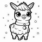 Baby llama Coloring Page Lulu Pages sketch template
