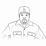 Coloring Of A Rapper sketch template