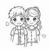 Cute Couple Coloring Pages sketch template