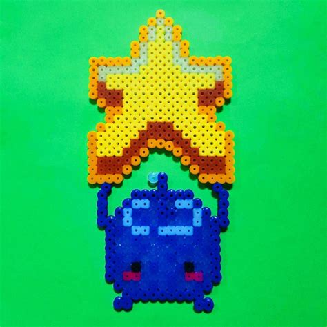 Stardew Valley Junimo Pixel Art with Perler Beads and Glow in the Dark Hama Beads | Pixel art ...