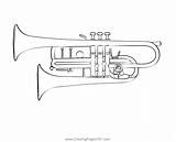 Trumpet Colouring Printable Music Worksheet Coloring Pages Drawing  sketch template