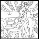 Printable 50s Coloring Pages sketch template