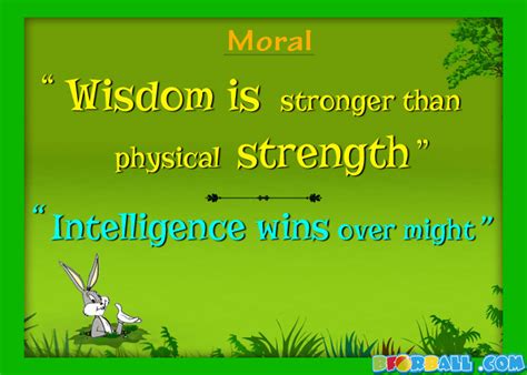 Moral of the lion and the rabbit story for Kids : Wisdom is stronger ...