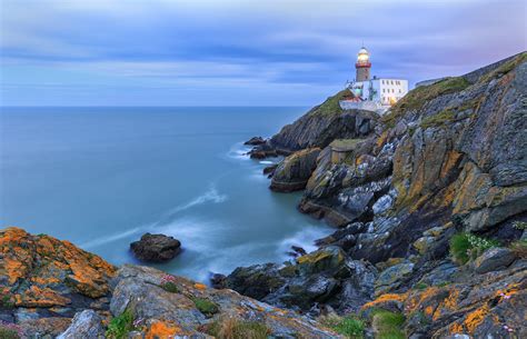 Baily Lighthouse - Ireland - The Baily Lighthouse is located on a rocky ...