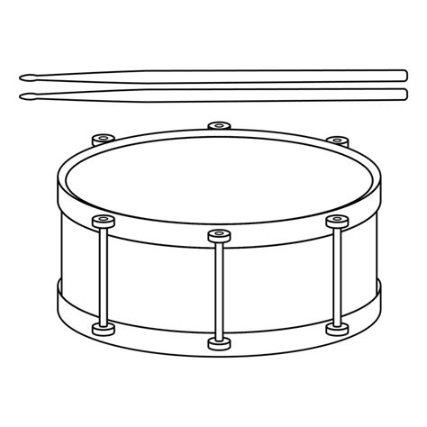 Snare Drum Outline Icon Illustration on White Background 28864764 Vector Art at Vecteezy